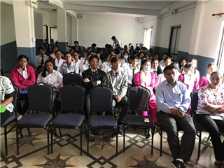 Participants during motivational speech by BK Raju Ghale